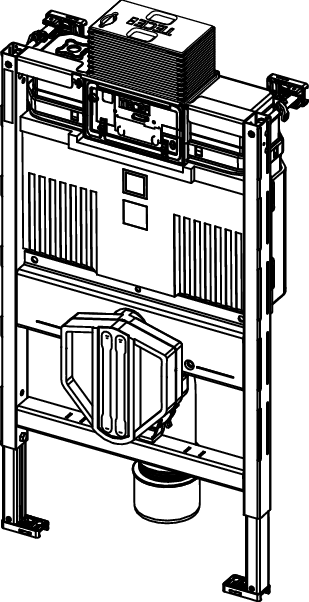 TECEprofil WC-Modul mit Uni-Spülkasten, Bauhöhe 820 mm. - 9300301