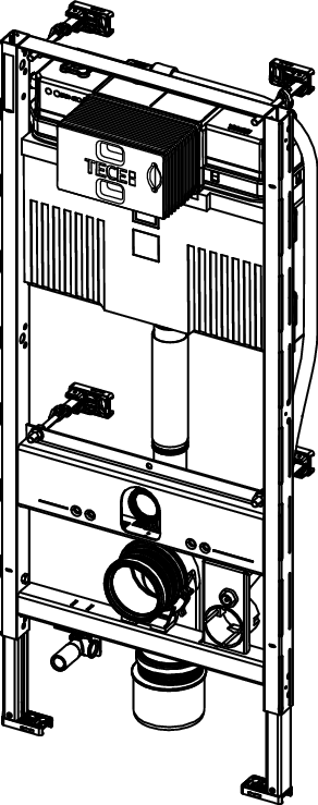 TECEprofil WC-Modul mit Uni-Spülkasten, für TOTO Neorest Washlet (WC) AC 2.0/EW 2.0, Bauhöhe 1120 mm. - 9300344